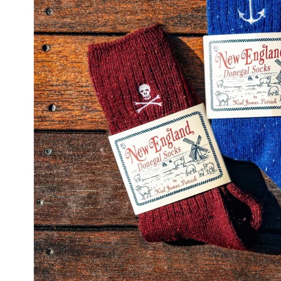 TRADED-Kiel James Patrick Skull & Bones Donegal Socks - Picture 1 of 2